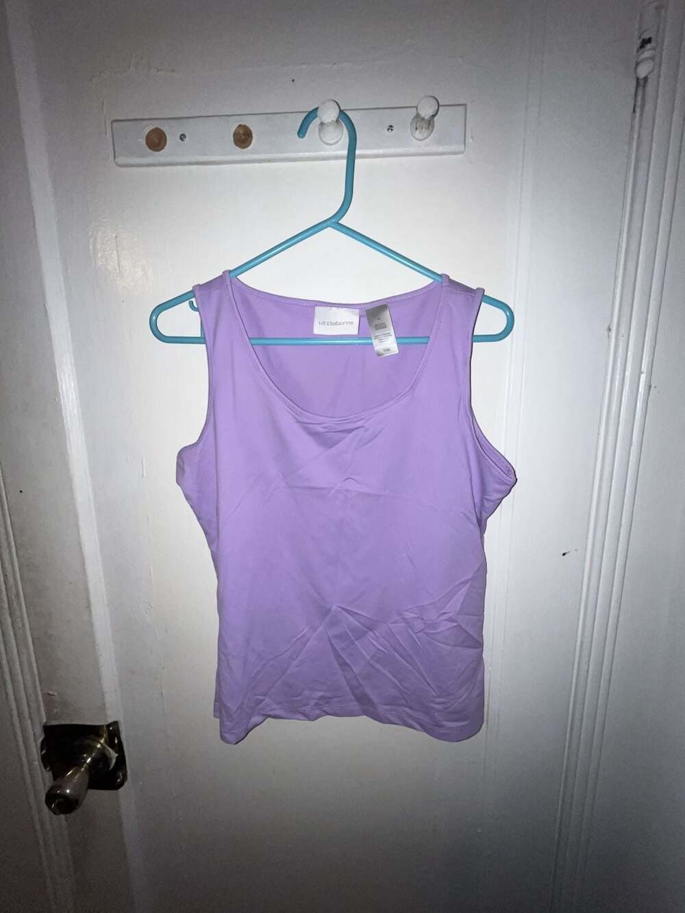 Liz Claiborne Tank Top Size M Lavender Nylon Spandex